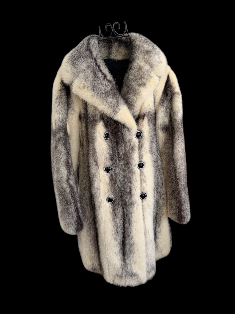 Rare Immaculate Vintage Eaton’s Fur Salon 35” length Cross Mink Fur Coat Small